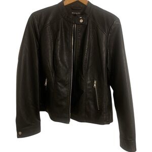Baccini Classic Black Leather Jacket